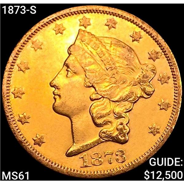 1873-S $20 Gold Double Eagle UNCIRCULATED