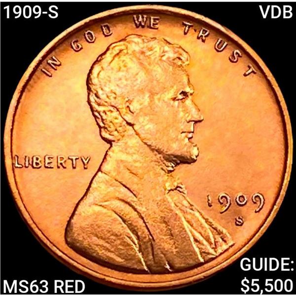 1909-S VDB Wheat Cent CHOICE BU RD