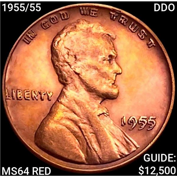 1955/55 DDO Wheat Cent CHOICE BU RD