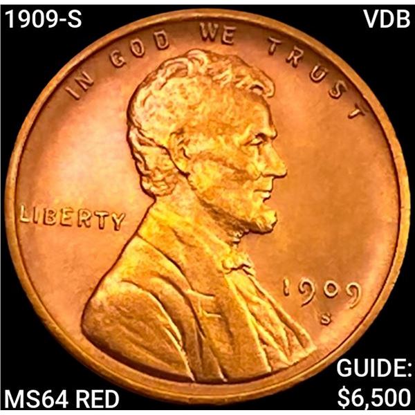 1909-S VDB Wheat Cent CHOICE BU RD
