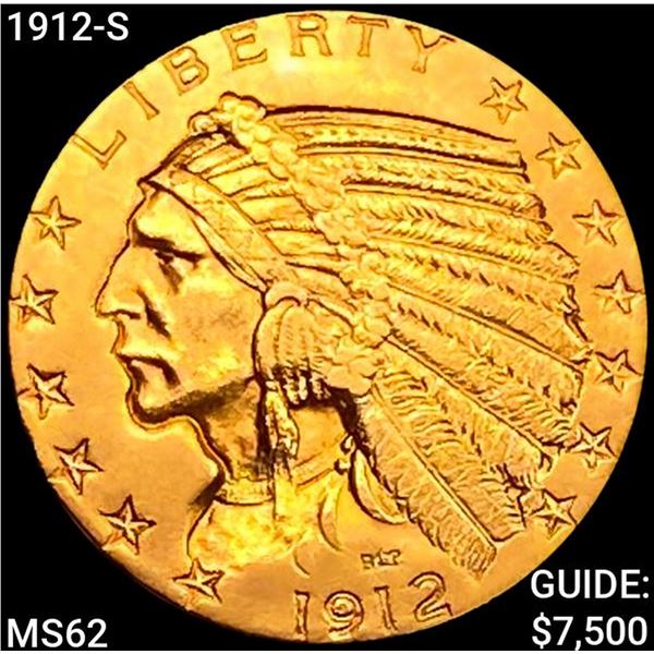 1912-S $5 Gold Half Eagle UNCIRCULATED
