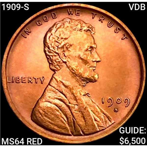 1909-S VDB Wheat Cent CHOICE BU RD