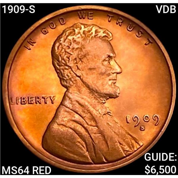 1909-S VDB Wheat Cent CHOICE BU RD