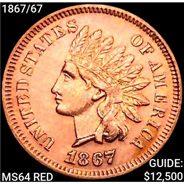 1867/67 Indian Head Cent CHOICE BU RD
