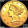 Image 1 : 1855 $5 Gold Half Eagle UNCIRCULATED