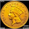 Image 1 : 1874 $3 Gold Piece UNCIRCULATED