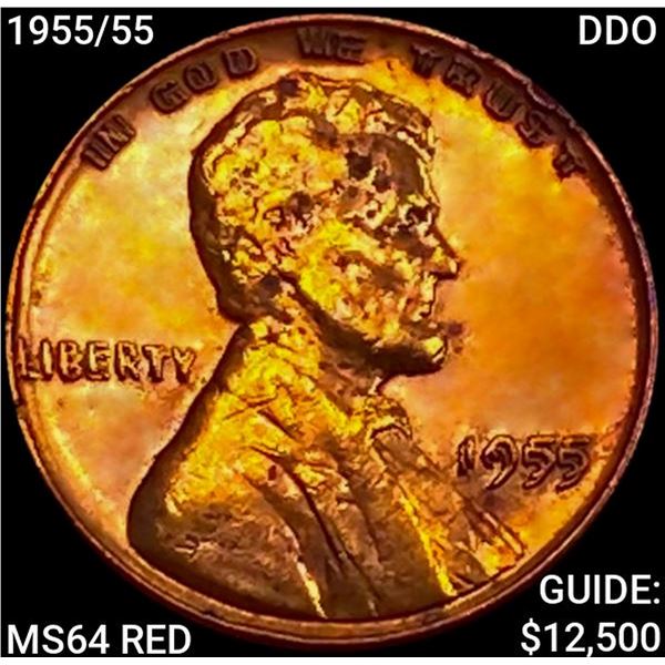 1955/55 DDO Wheat Cent CHOICE BU RD