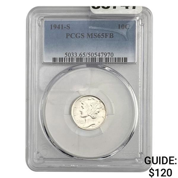 1941-S Mercury Dime PCGS MS65FB