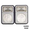 Image 1 : [2] 1993 American Silver Eagle NGC MS69