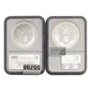 Image 2 : 1996 / 1999 American Silver Eagle NGC MS69 2 Coins