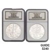 Image 1 : [2] 1991 American Silver Eagle NGC MS69