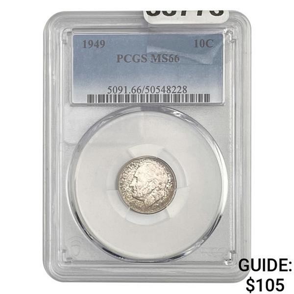 1949 10C PCGS MS66