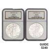 Image 1 : 1989 /1992 EagleS $1 NGC MS69 [2 Coins}