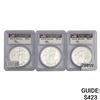 Image 1 : 2014 $1 Silver Eagle PCGS MS70 3 Coins