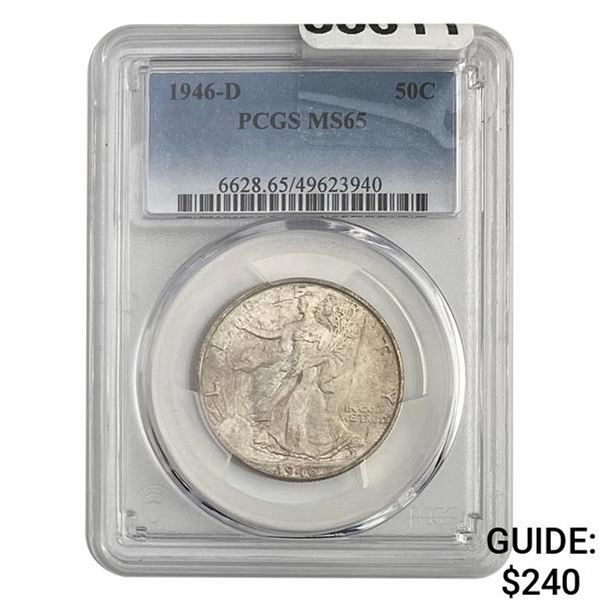 1946-D Walking Liberty Half Dollar PCGS MS65