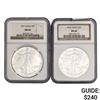 [2] 1991 American Silver Eagle NGC MS69