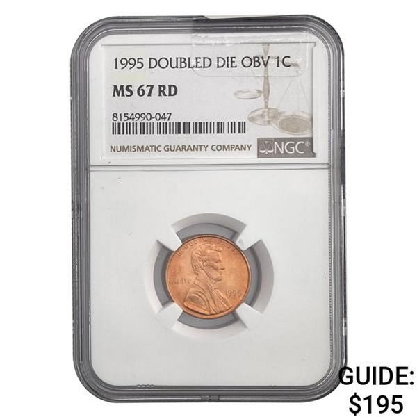 1995 Doubled Die Obv 1C NGC MS67 RD