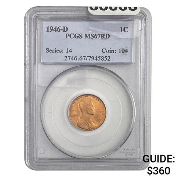 1946-D Lincoln Cent PCGS MS67RD