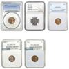 Image 1 : 1911-1925 HIGH GRADE Better Date Lincoln Wheat Cent Lot [5 Coins] PCGS/PCI/NGC MS62-66
