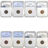 Image 1 : 1910-1927 HIGH GRADE Better Date Lincoln Wheat Cent Lot [8 Coins] PCI/NNC AU-MS58-66
