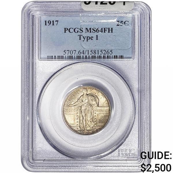 1917 Standing Liberty Quarter PCGS MS64 FH Ty 1