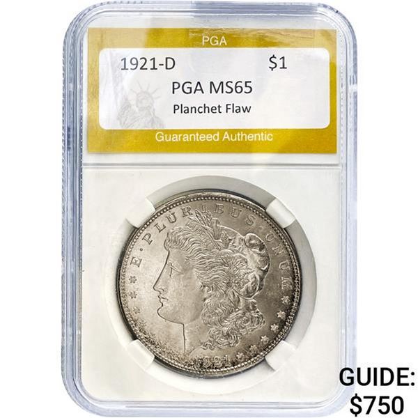 1921-D Morgan Dollar PGA MS65