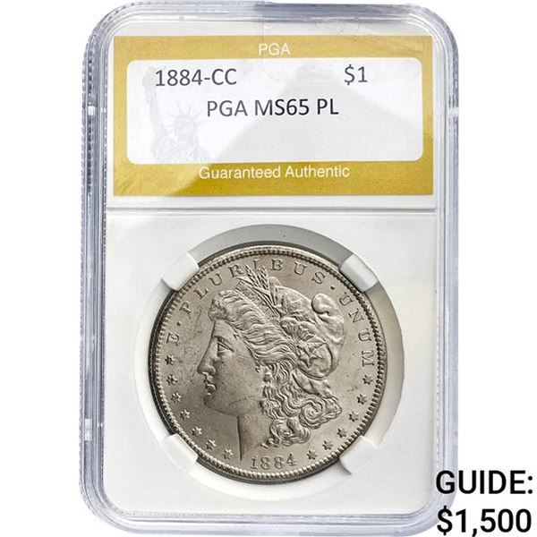 1884-CC Morgan Dollar PGA MS65 PL