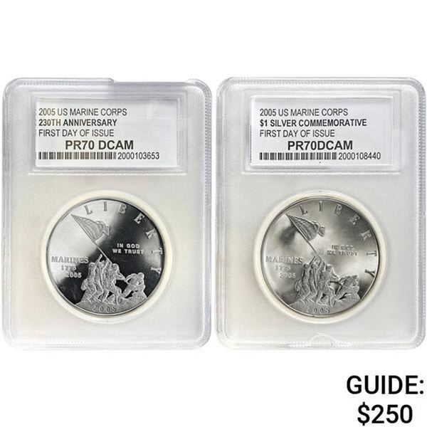 2005 $1 Marine Corps PR70 DCAM