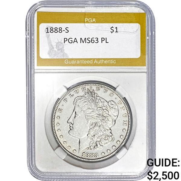 1888-S Morgan Dollar PGA MS63 PL