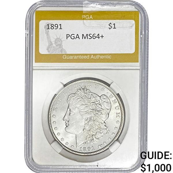 1891 Morgan Silver Dollar PGA MS64+