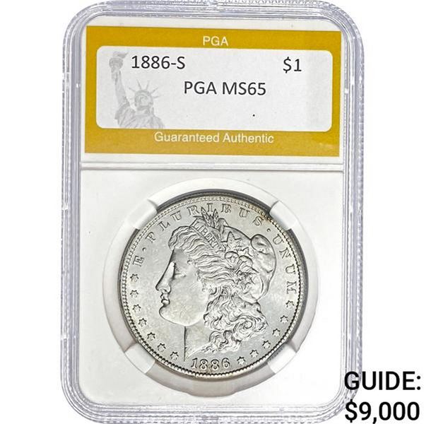 1886-S Morgan Dollar PGA MS65