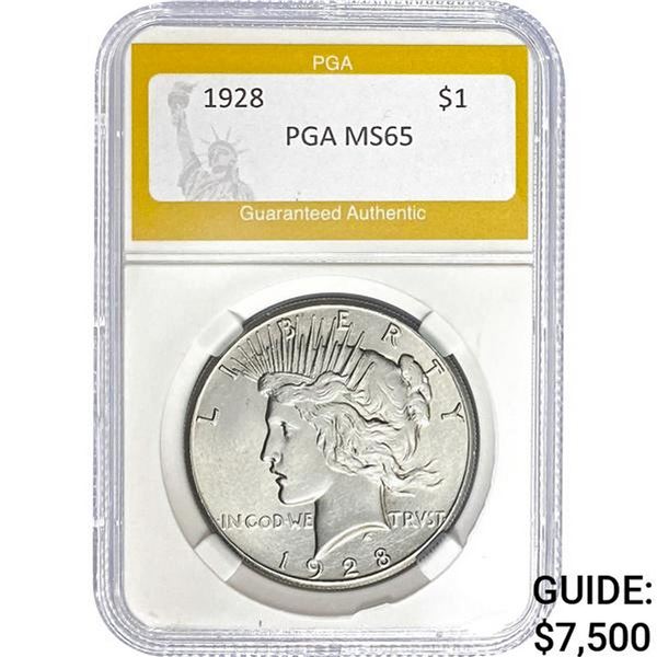 1928 Peace Dollar PGA MS65