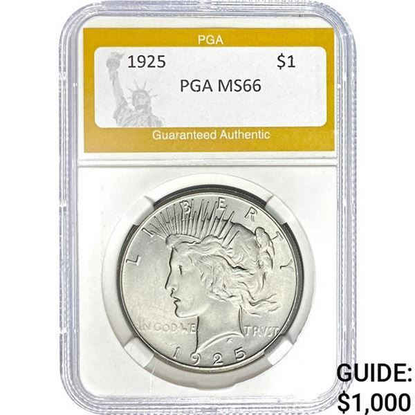 1925 Peace Dollar PGA MS66