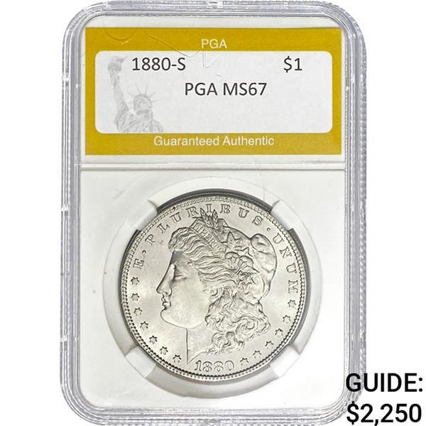 1880-S Morgan Silver Dollar PGA MS67