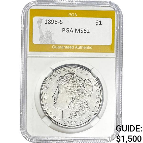 1898-S Morgan Dollar PGA MS62