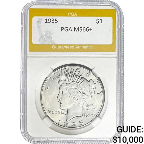1935 Peace Dollar PGA MS66+