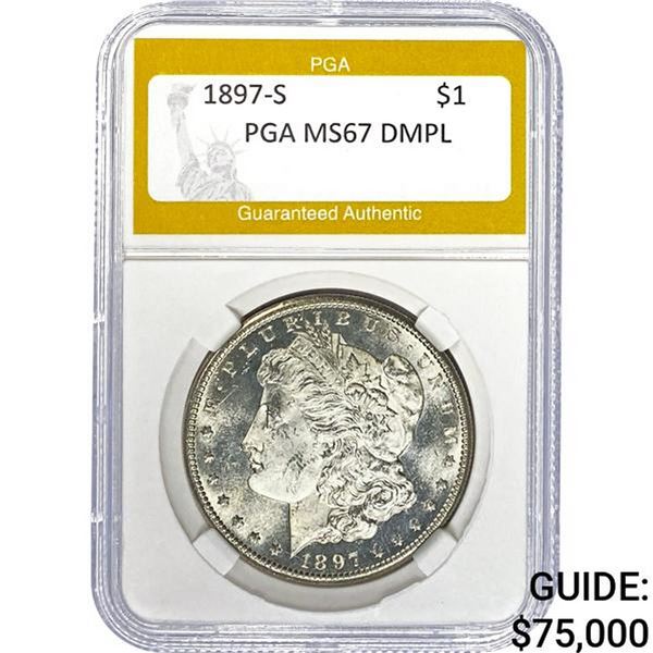 1897-S Morgan Dollar PGA MS67 DMPL