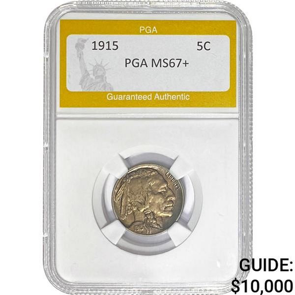1915 5C Buffalo Nickel PGA MS67+
