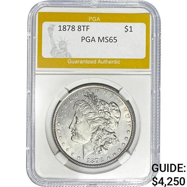 1878 8TF Morgan Dollar PGA MS65