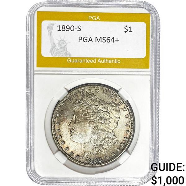 1890-S Morgan Dollar PGA MS64+