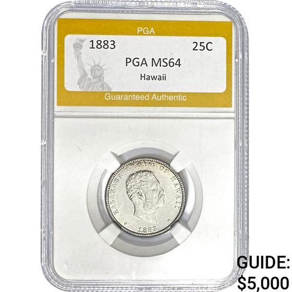 1883 Hawaii Quarter PGA MS64
