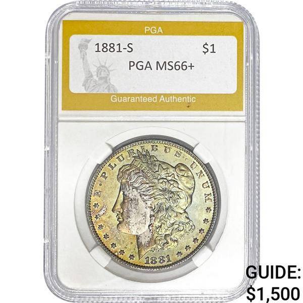1881-S Morgan Dollar PGA MS66+