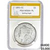 Image 1 : 1891-CC Morgan Dollar PGA MS64+ PL
