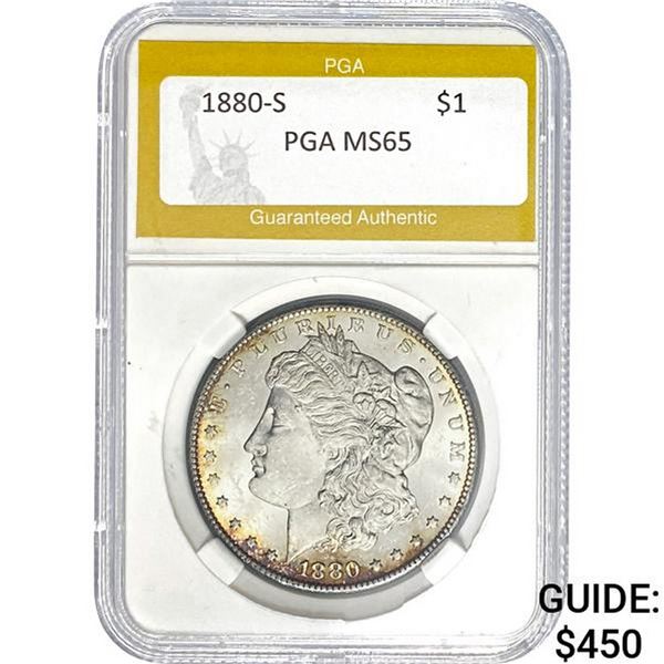 1880-S Morgan Dollar PGA MS65