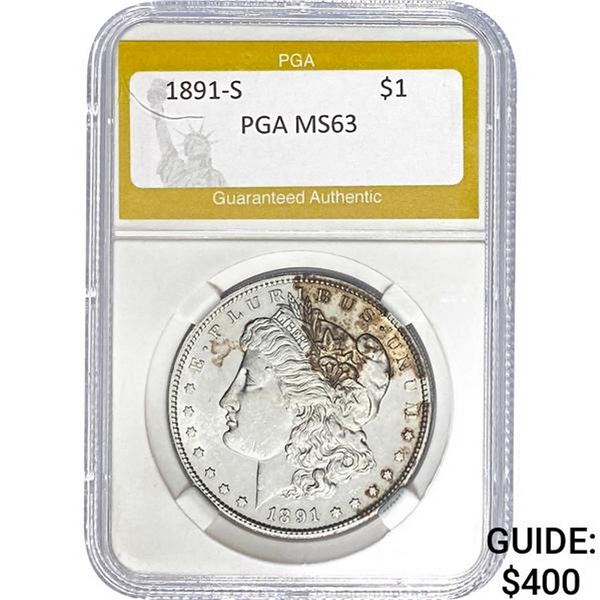 1891-S Morgan Dollar PGA MS63