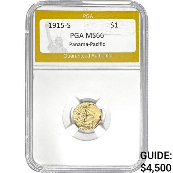 1915-S Panama-Pacific Gold $1 PGA MS66