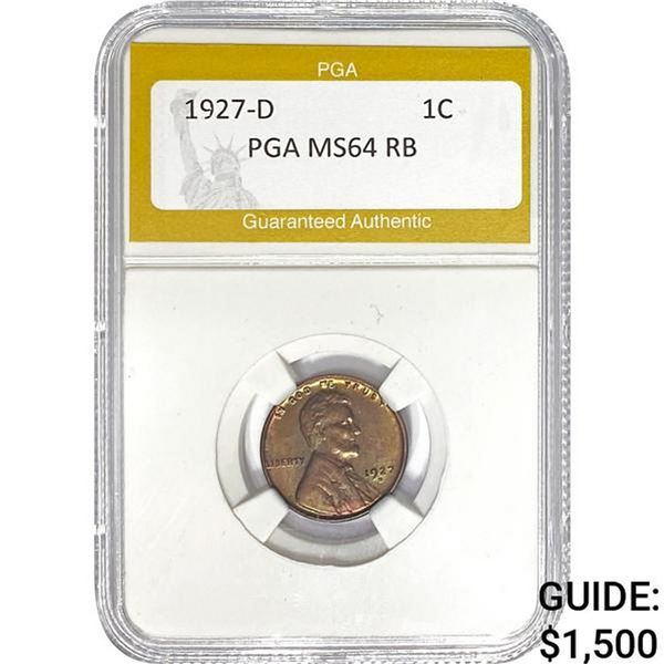 1927-D Lincoln Cent PGA MS64 RB