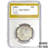 Image 1 : 1867 Seated Liberty Half Dollar PGA MS65