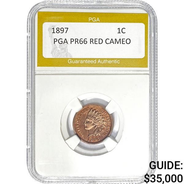 1897 1C Indian Head Cent PGA PR66 Red Ca