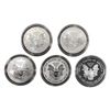 Image 2 : [5 Coin] 2011 25th Ann Silver Eagle Set in OGP